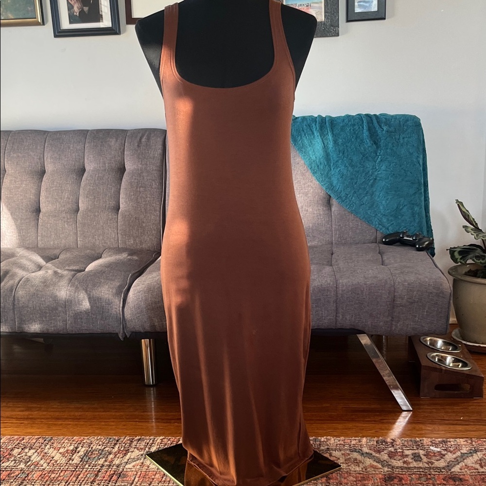 Reformation Brown Midi Dress Size M